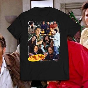 Vintage Style Black Seinfeld Scenes Tv Tee